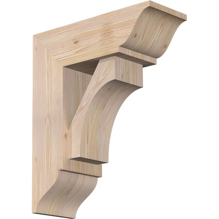 Ekena Millwork Westlake Traditional Smooth Bracket w/ Offset Brace, Douglas Fir, 7 1/2"W x 20"D x 24"H BKT0806X20X24WTL01SDF